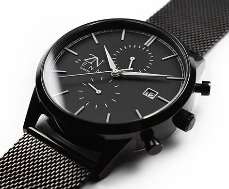 ZENN Mens Stealth Watch Black