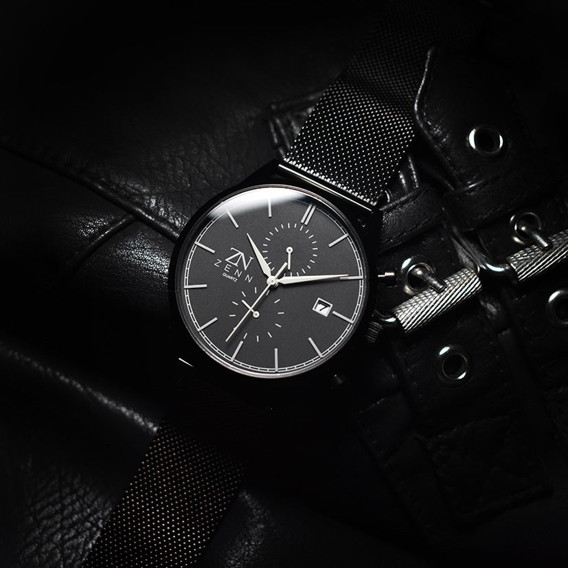ZENN Mens Black Stealth Watch 