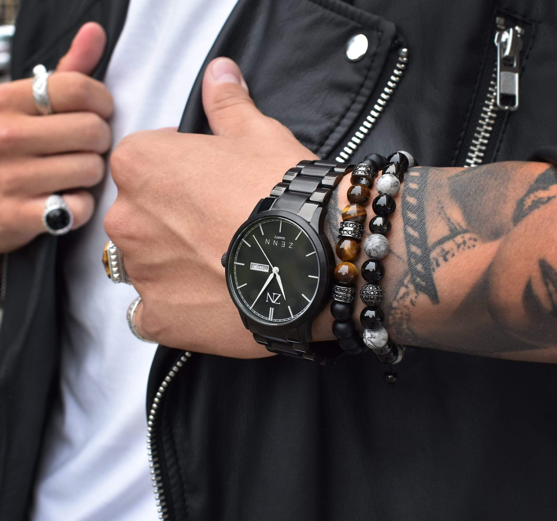 ZENN Argenti Mens Black Watch