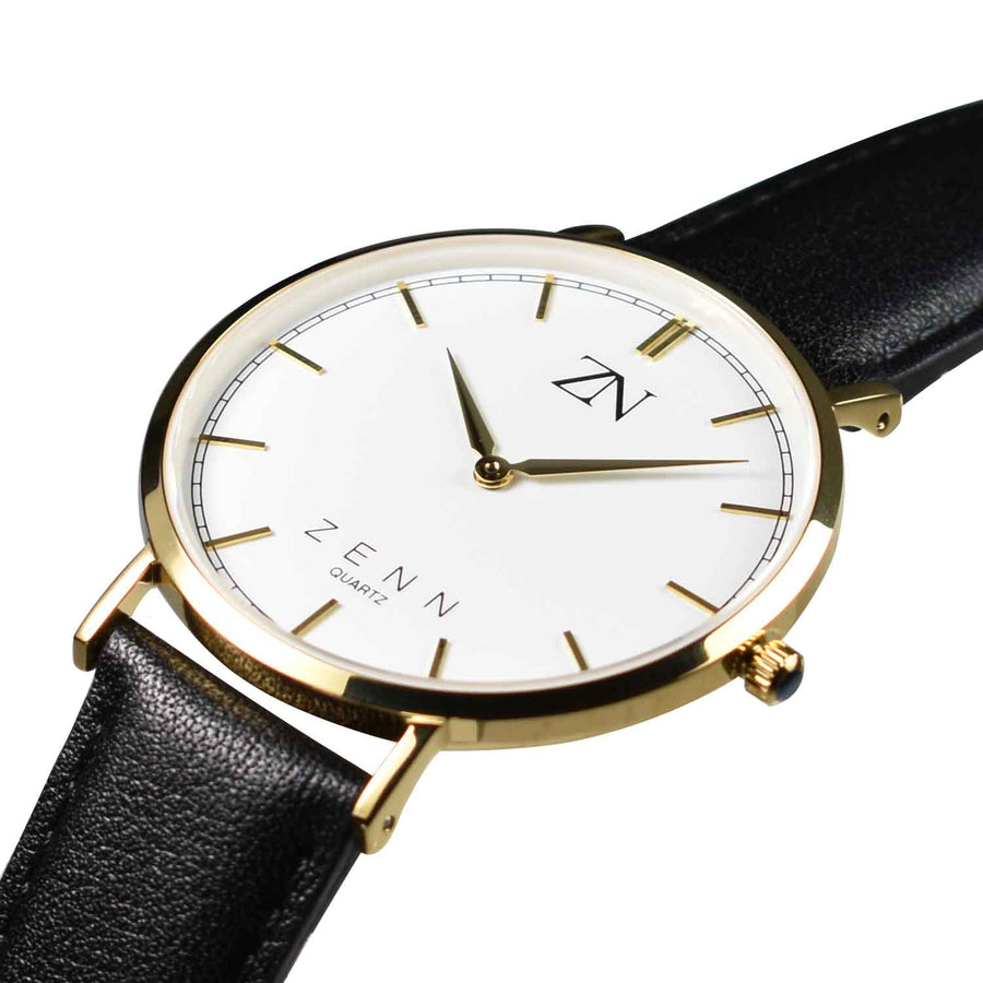 ZENN Classique Gold Black Strap