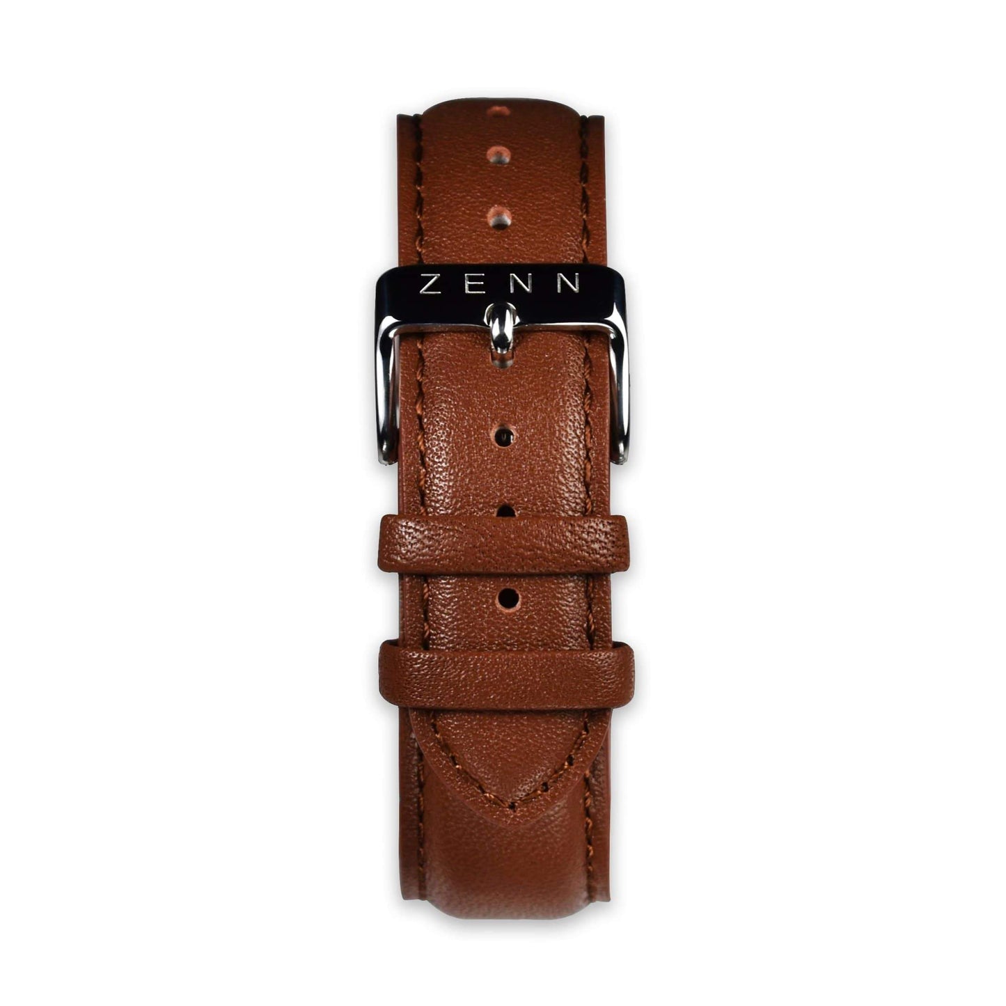 ZENN Classique Silver Watch Brown Leather