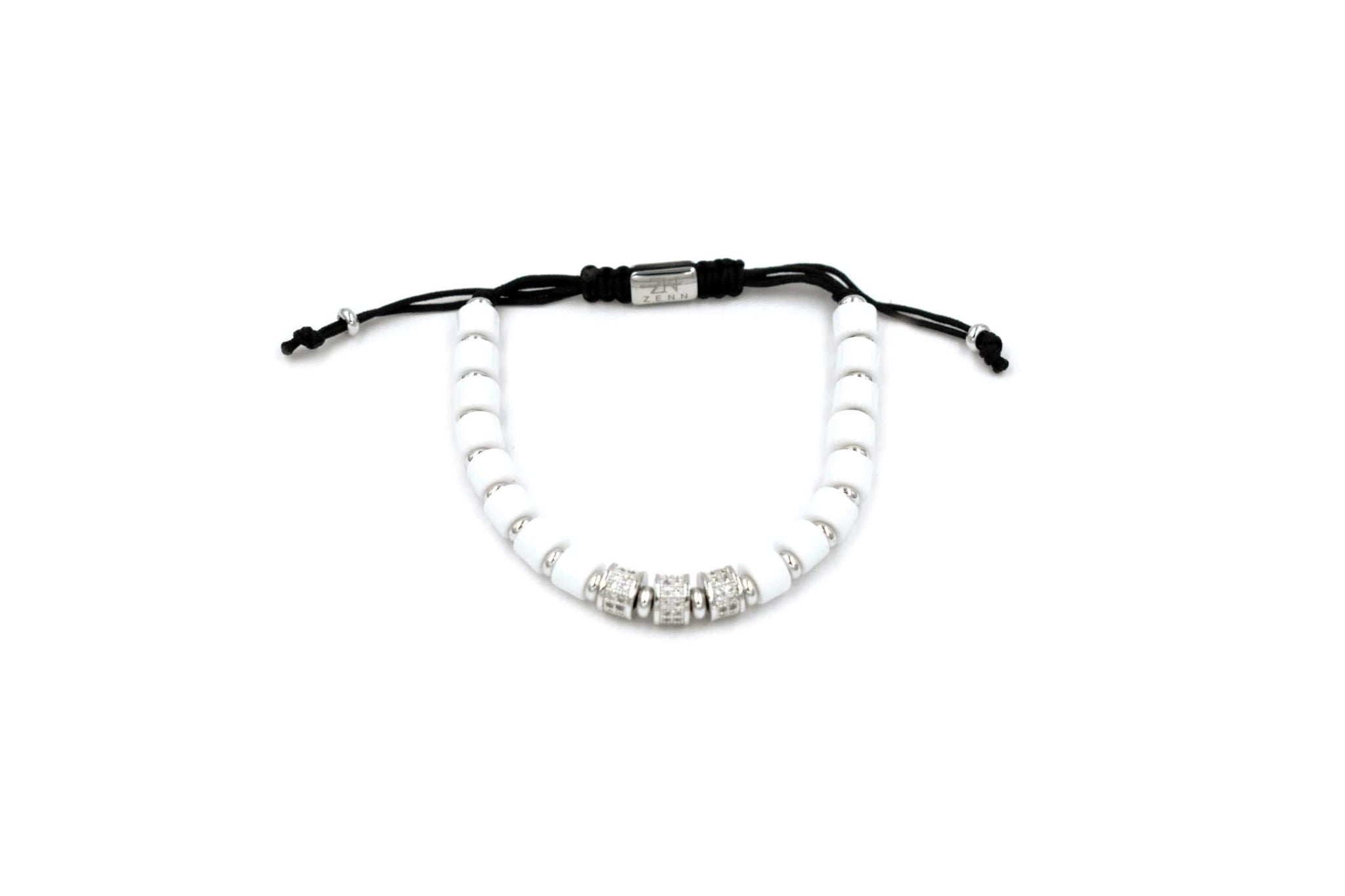 ZENN Solid White Macrame Bracelet