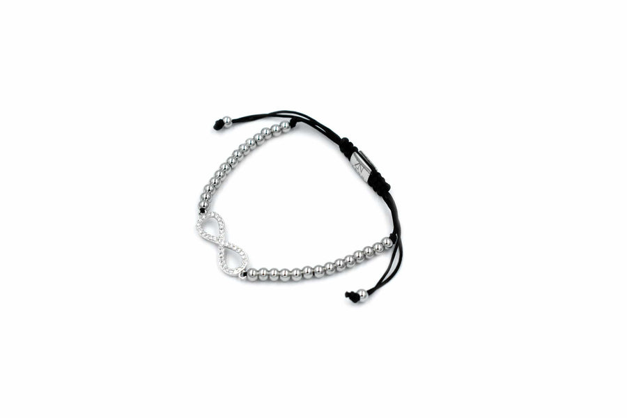 ZENN Infinity Silver Macrame Bracelet