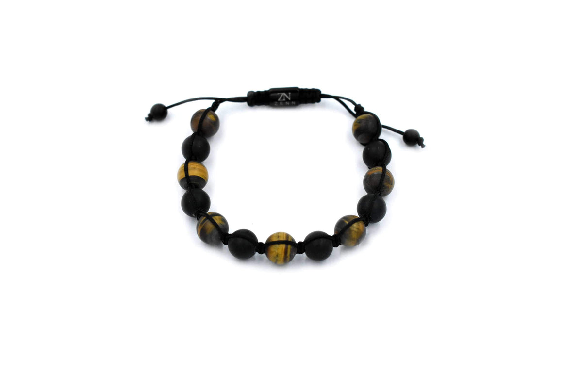 ZENN Wood Tiger Eye Macrame Bracelet