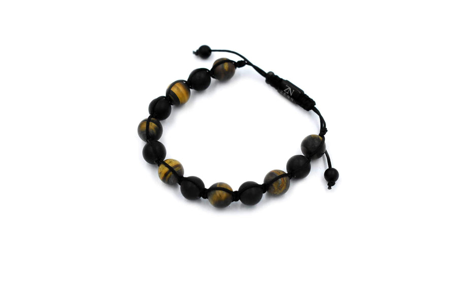 ZENN Wood Tiger Eye Macrame Bracelet