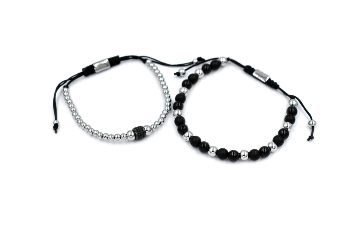 ZENN Twin Set Monochrome Macrame Bracelet