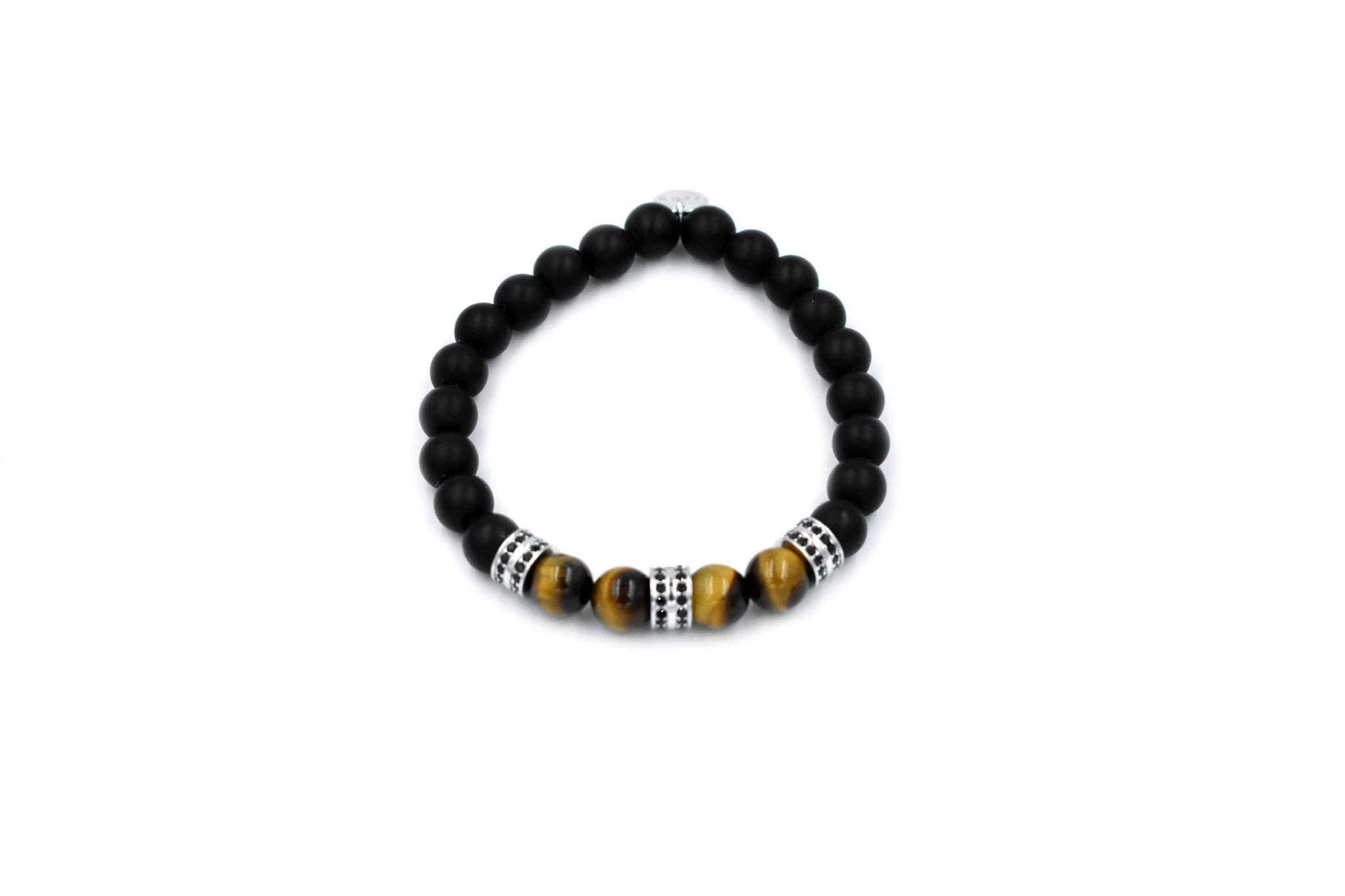 ZENN Tiger Circ Silver Beaded Bracelet
