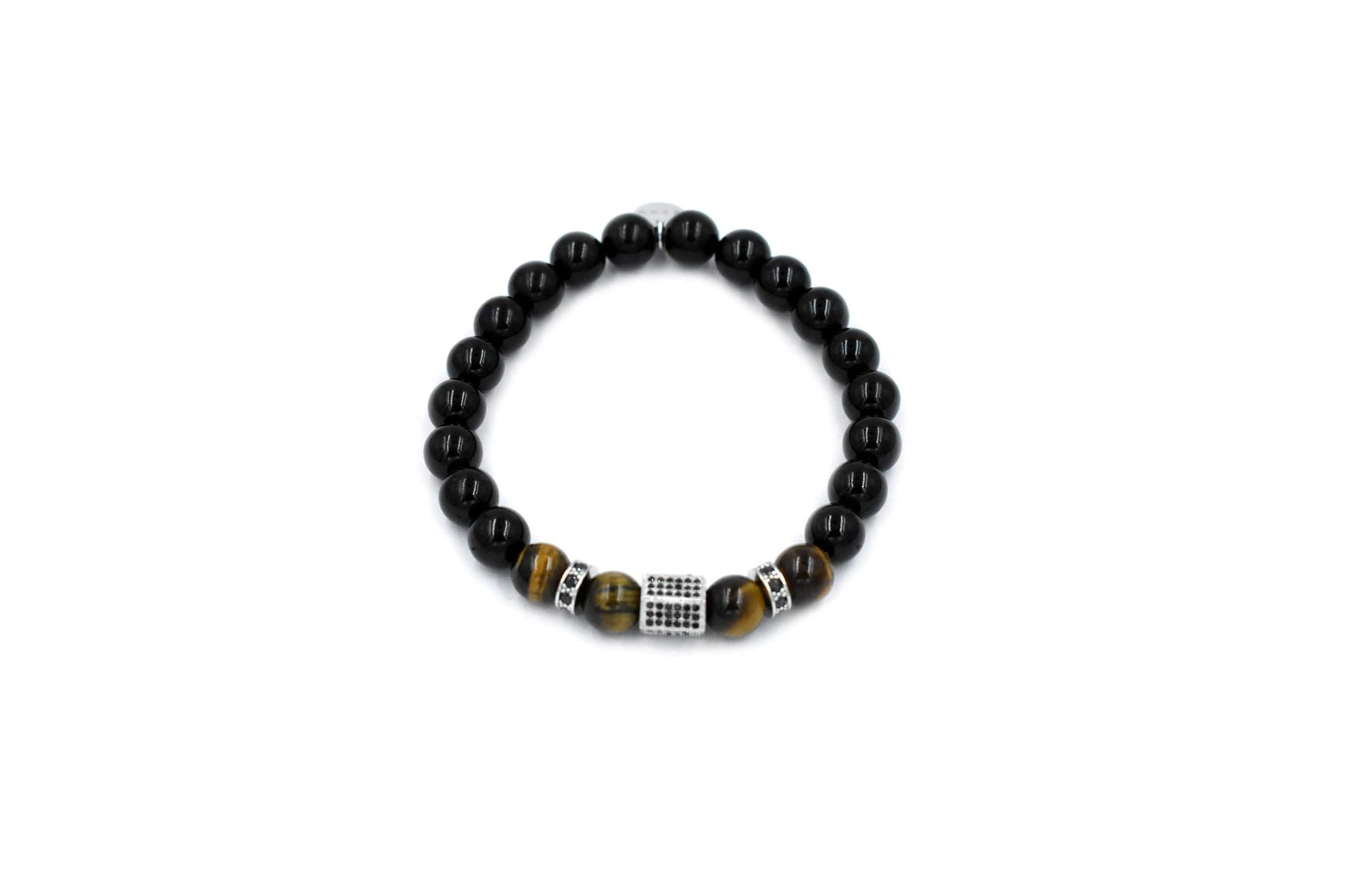ZENN Tiger Hex Silver Beaded Bracelet