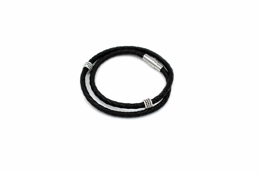ZENN Black Leather Bracelet 