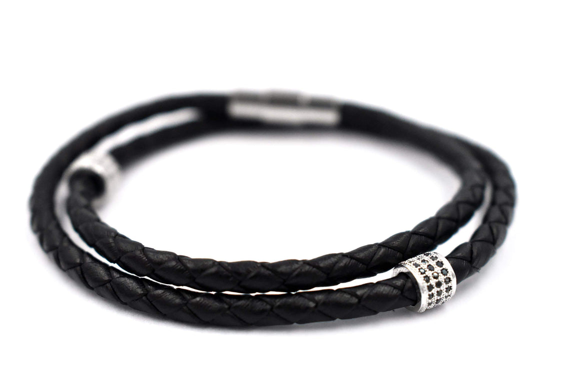 ZENN Black Leather Bracelet 